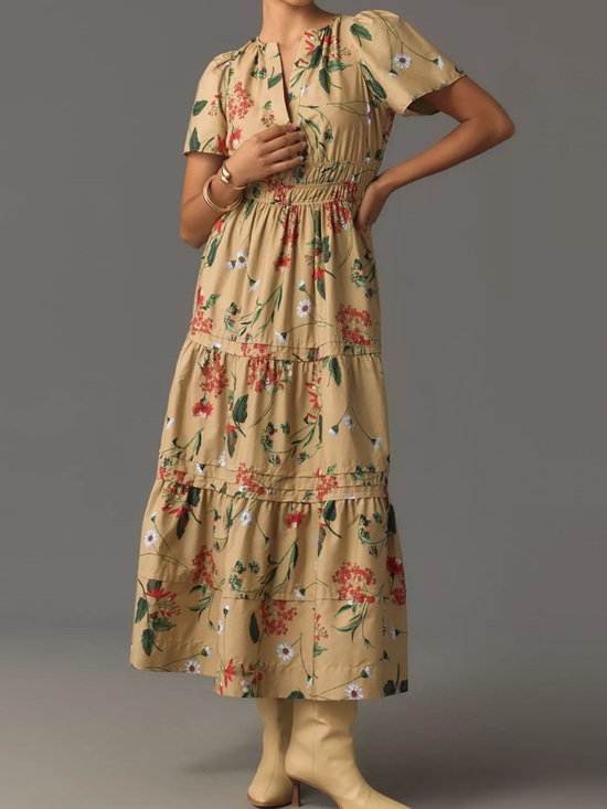 Anthropologie Dresses & Skirts - Anthropologie NEW Somerset Maxi Dress in Khaki Floral